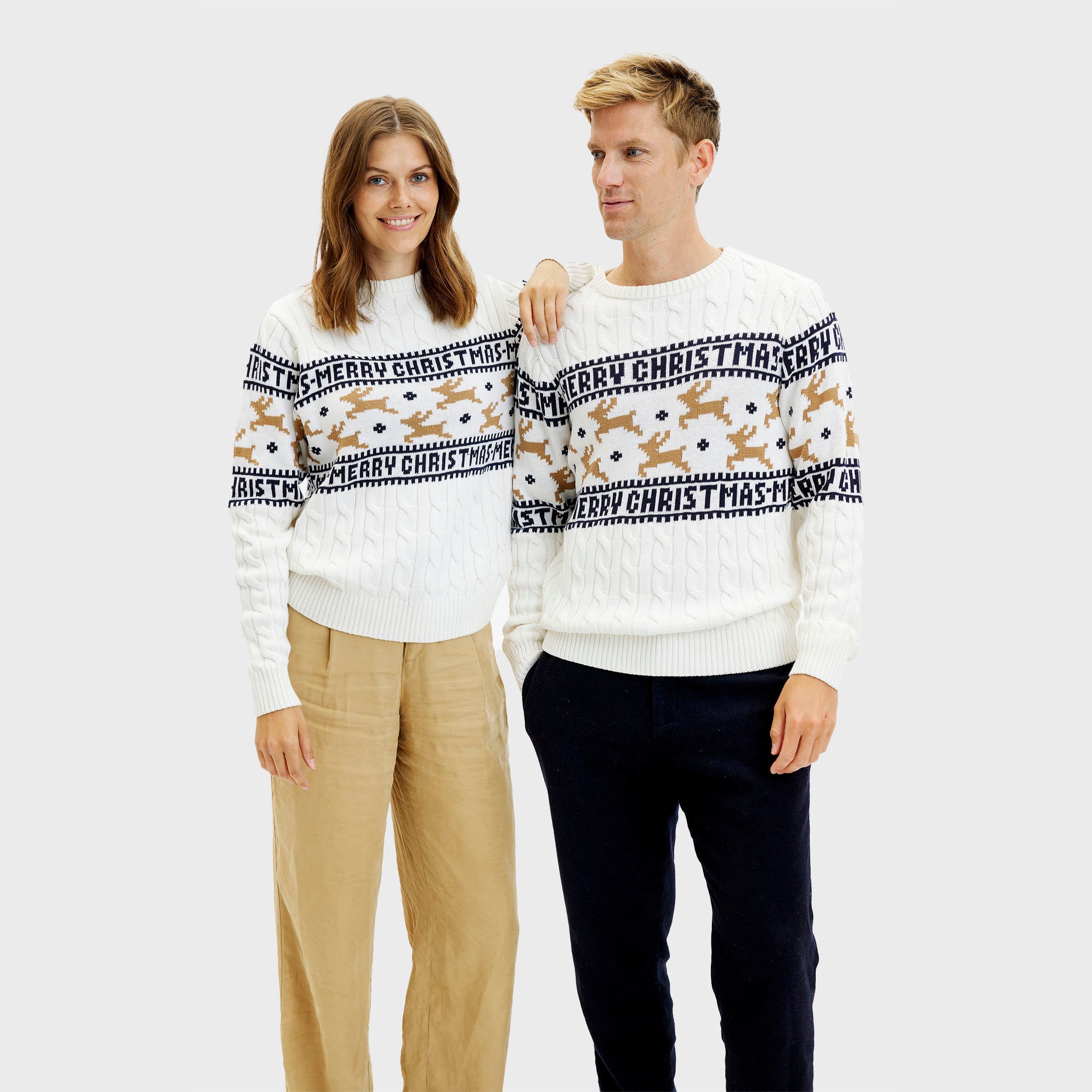 The Elegant White Christmas Sweater β Women